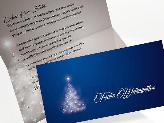 Christmas Cards Dreamy Christmas Tree BLUE